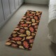 image 4 of Autumn Leaves on Black (Runner Rug) Multi