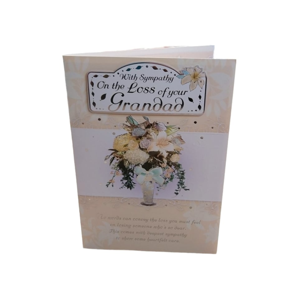 image 1 of With Sympathy On The Loss of Your Grandad Lily Flower Pot Design Card