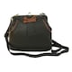 image 1 of Eastern Counties Leather Amelia Leather Handbag - Black/Tan - One Size Black