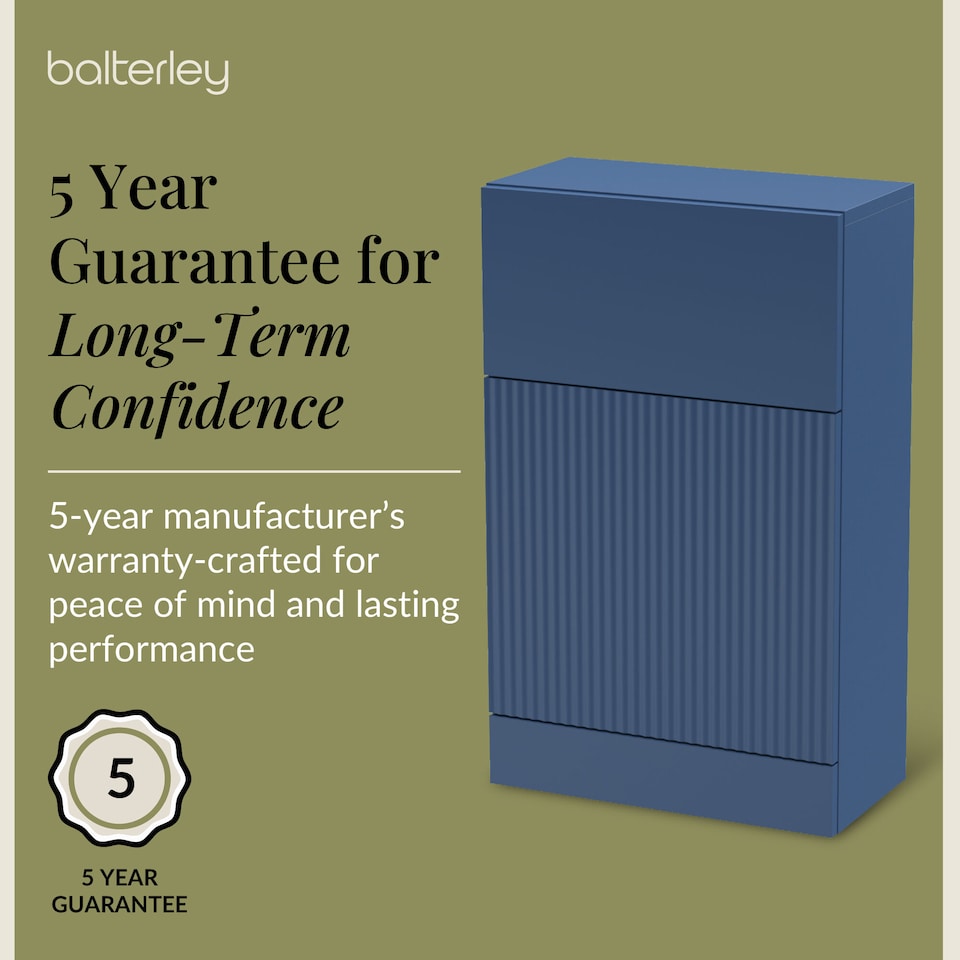 image 1 of Contemporary Fluted 500mm Floor Standing WC Unit, Satin Blue | Blue | Satin Blue | 253 x 500 x 810mm