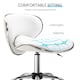 image 6 of HOMCOM Adjustable Rolling Swivel Beauty Salon Chair, Stool for Spa, Technician - White