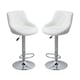 image 1 of Alivio Set of 2 Modern Chrome Adjustable Swivel Bar Stools with Footrest