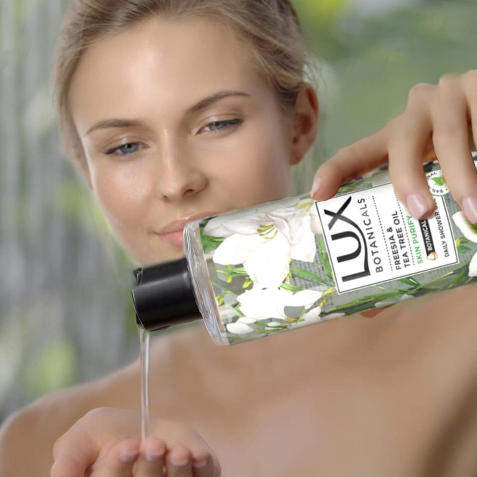image 1 of Lux Botanicals Daily Shower Gel Freesia & Tea Tree Oil Skin Purify 6x500Ml