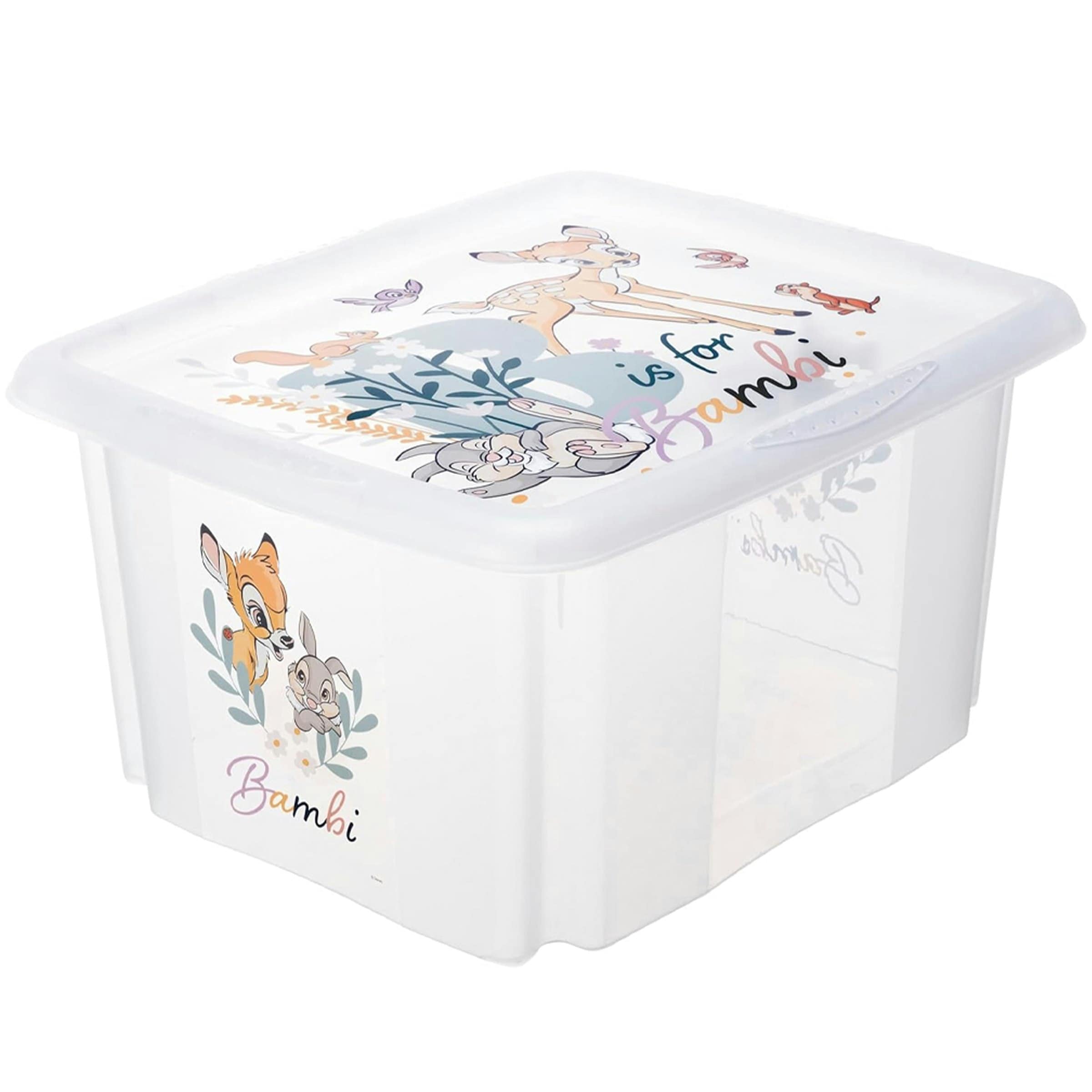 Keeeper Bambi Turn Around Stackable Box with Lid 24 Litre Transparent ...