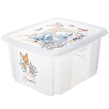 Keeeper Bambi Turn Around Stackable Box with Lid 24 Litre Transparent