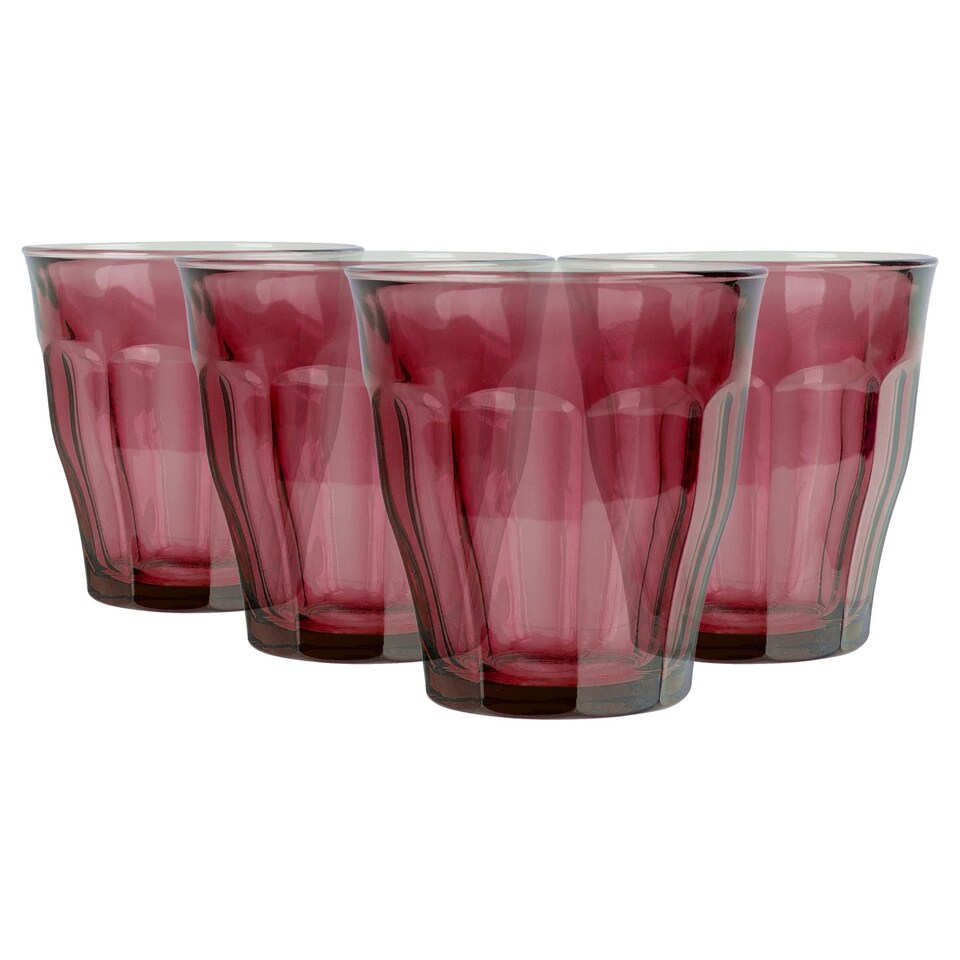 image 1 of Duralex Picardie Glass Tumblers - 250ml - Plum - Pack of 4 | Purple | Plum