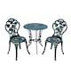 image 1 of Bistro Set Outdoor Patio Garden Furniture Table and 2 Chairs Metal
