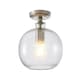 image 1 of BHS Alfie 1 Light Flush Ceiling Light, Nickel