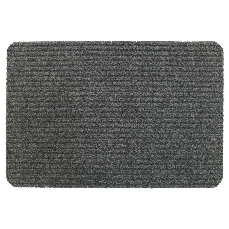 Groundsman Basic Ribbed Door Mat - Light Grey - 40cm x 60cm