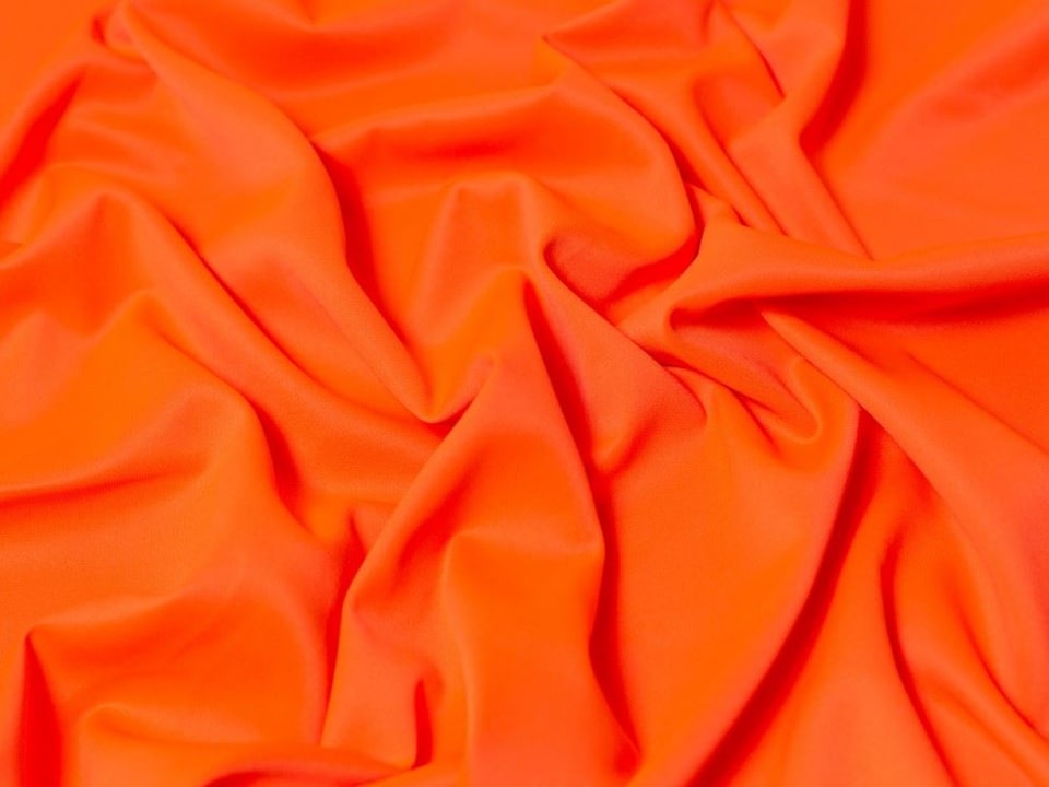 Minerva Core Range Orange Scuba Stretch Knit Fabric for Dressmaking, 160cm / 62" Wide - per metre