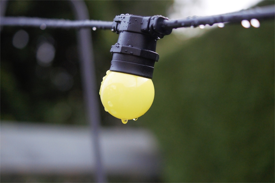 image 1 of G45 Bulb, E27 Base, Plastic Cover Yellow