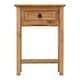 image 3 of Corona 1 Drawer Console Table with Shelf - L34.5 x W52.5 x H73 cm - Distressed Waxed Pine