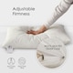 image 4 of Homescapes Premium Wool Pillow with Quilted Case, 19 x 29" White
