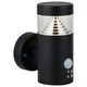 image 1 of Pyramid - Black LED Outdoor Motion Sensor Wall Light Black | Clear
