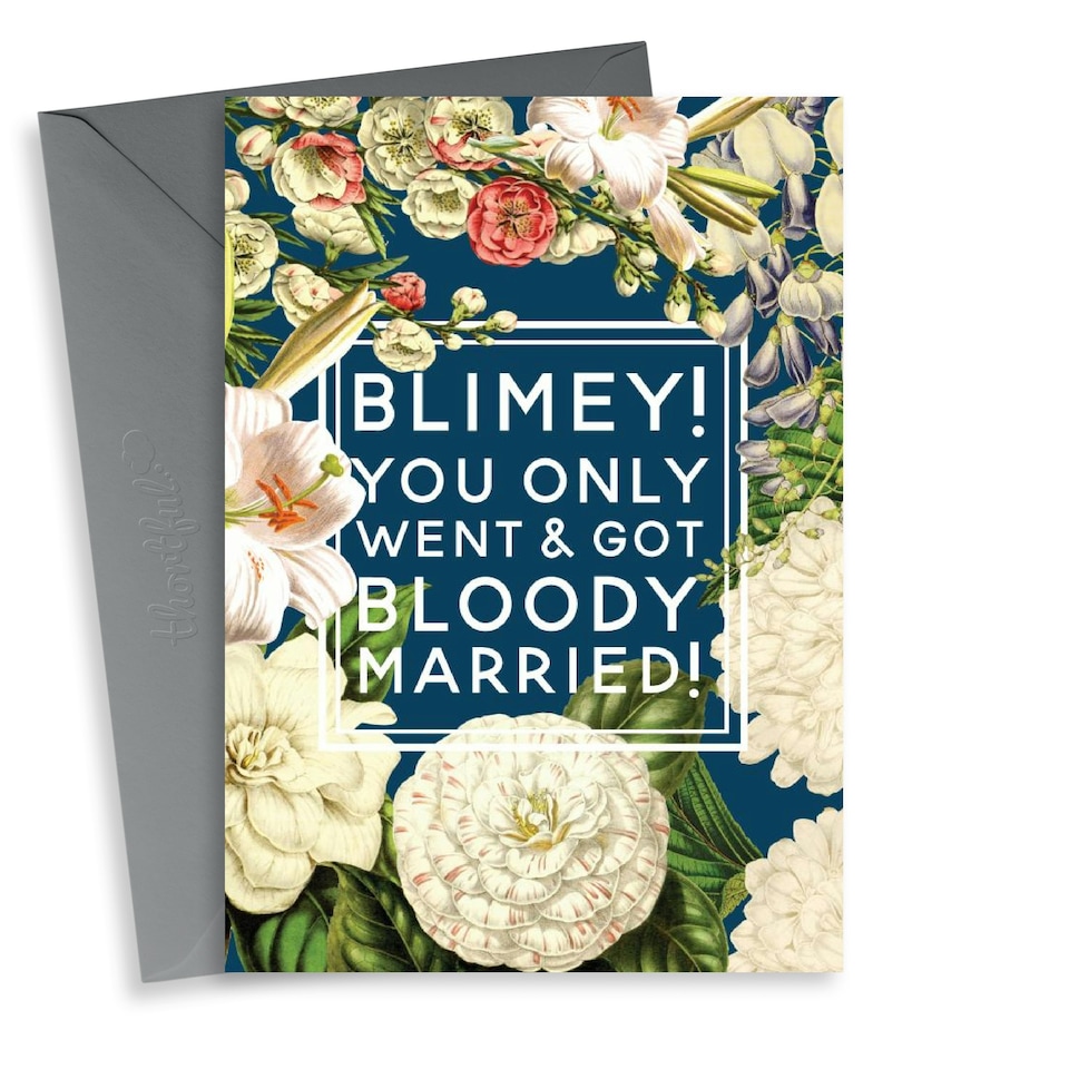 image 1 of Pretty Got Bloody Married Wedding Card