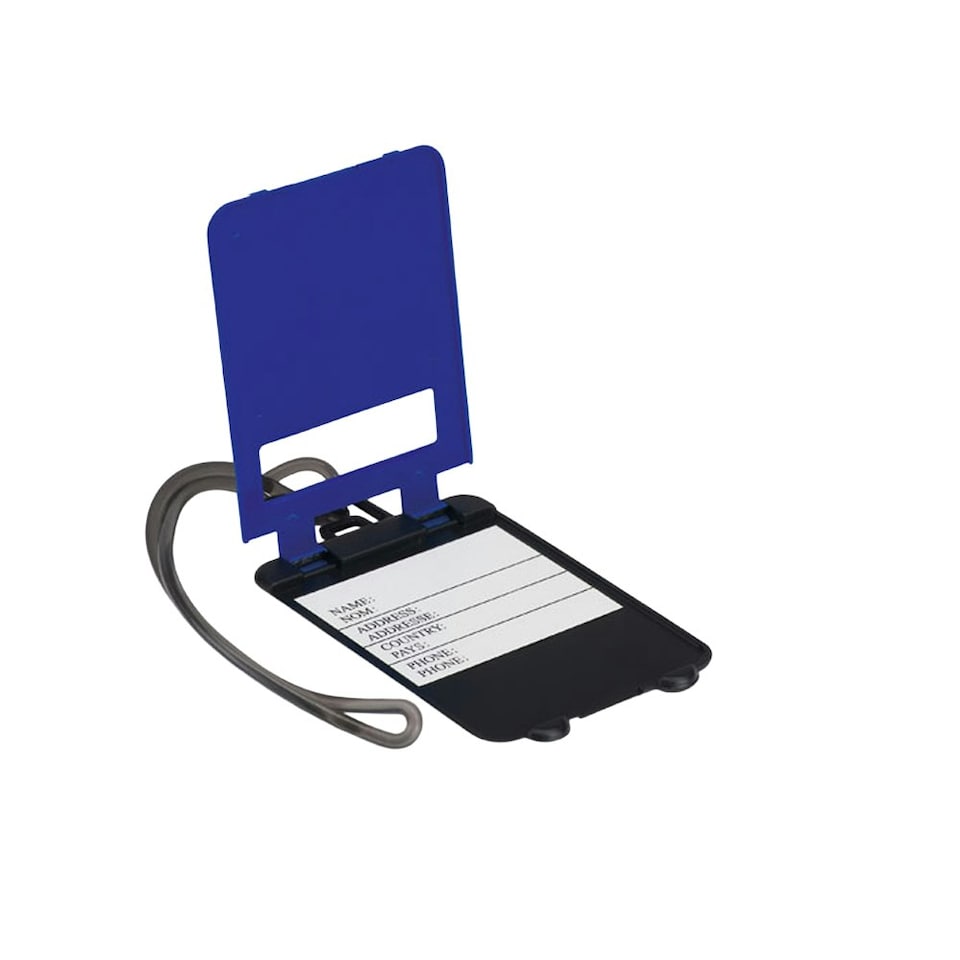 image 1 of MidOcean Traveller Plastic Luggage Tag - Royal Blue - One Size Blue