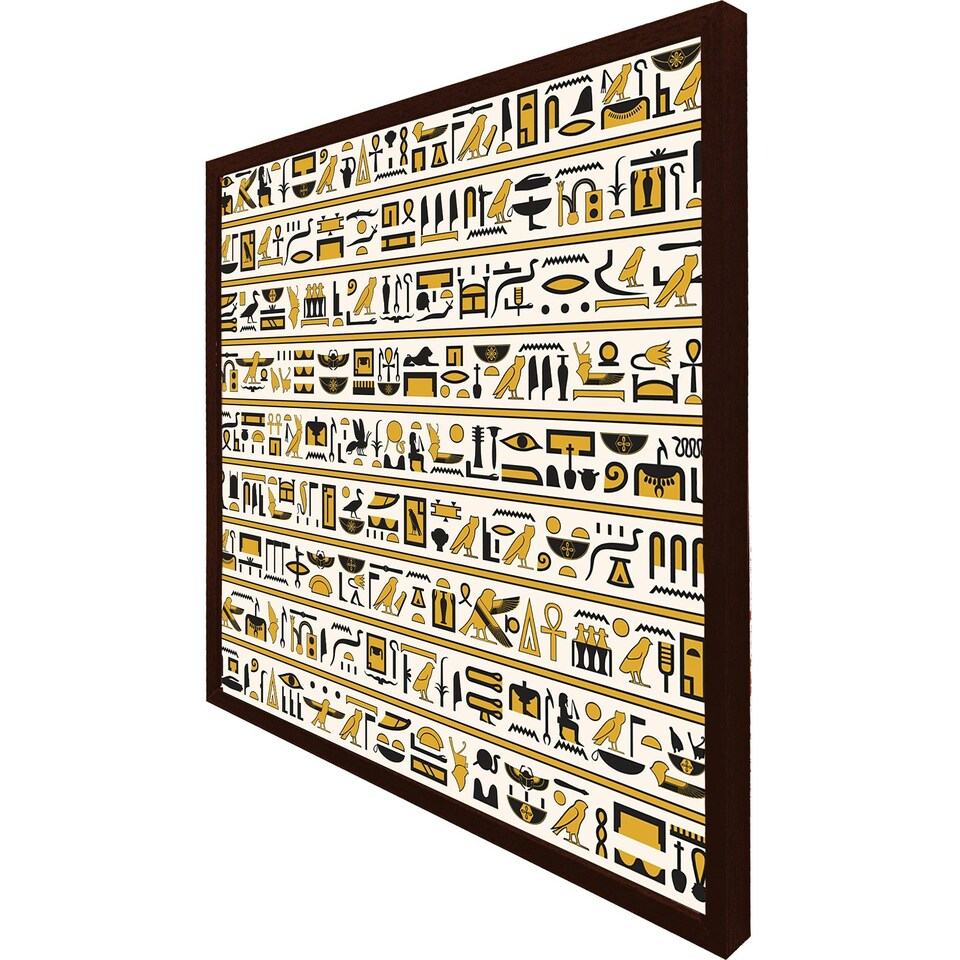 image 1 of Ancient egyptian hieroglyphs (Picture Frame) Grey | L