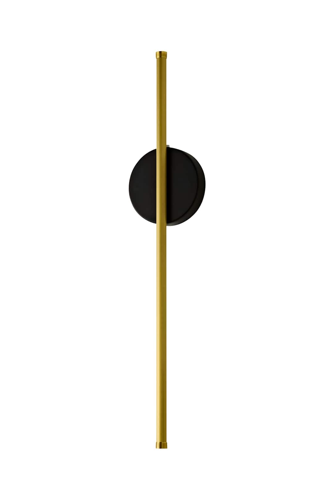 ValueLights Lymm Pillar Rechargeable Slimline Stem LED Wall Light in Gold