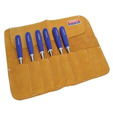Faithfull 8 Pocket Leather Chisel Roll 33 X 47Cm