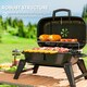 image 8 of Outsunny Folding Charcoal Barbecue Grill, Portable BBQ for Camping, Black