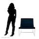 image 3 of Interiors by Premier Midnight Velvet Cocktail Chair, Easy to Adjust Comfy Chair, Effortless Cleaning Ocasssional Accent Chair