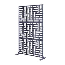 Nicoman Metal Outdoor Privacy Screen Panel 90cm x 180cm - Maze | Grey | Grey