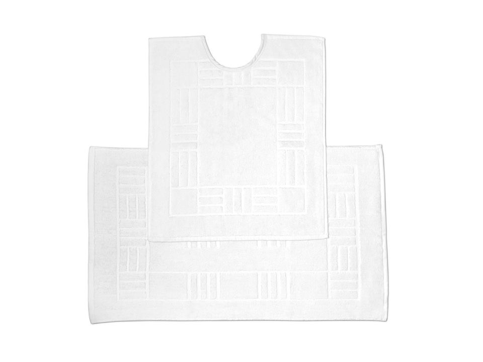 Chatsworth Pure Cotton Pedestal Mats Bathroom Super Soft (60x50 cm) | White | White | 60x50 cm | 1