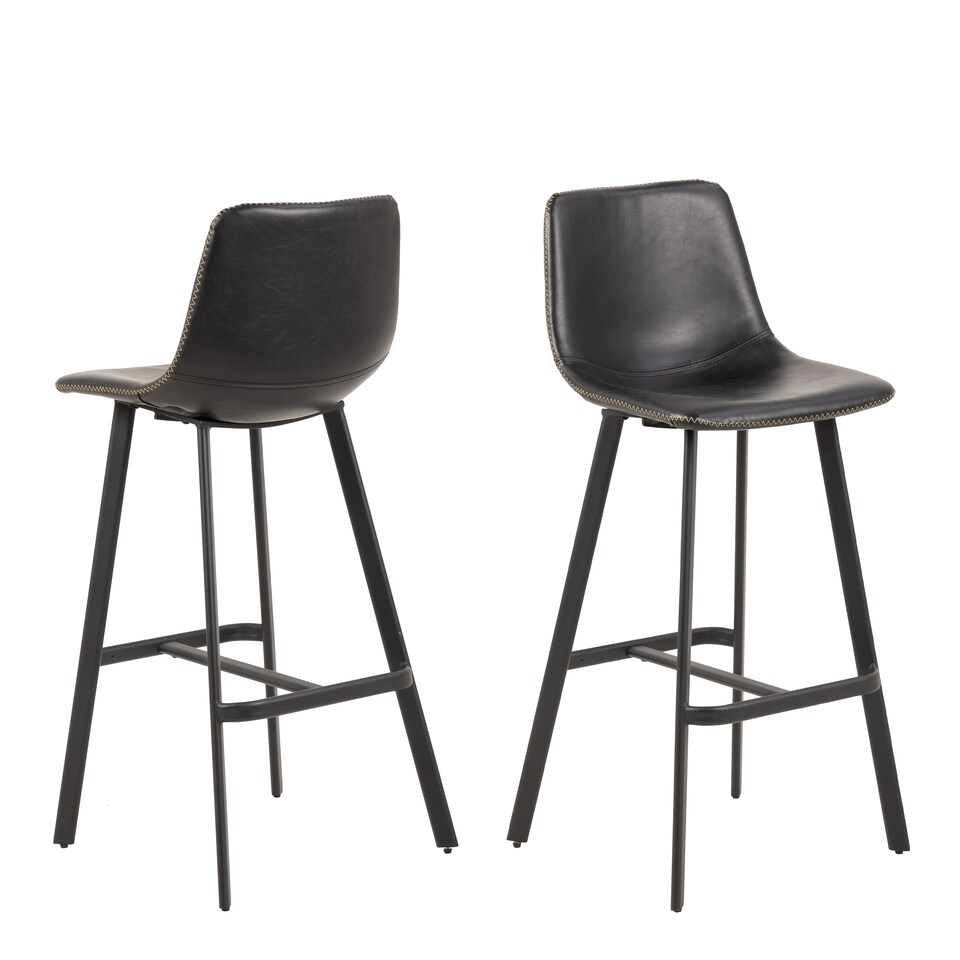 image 1 of I Oregon Bar Chair in Black Set of 2