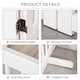 image 5 of PawHut Wooden Freestanding Pet Gate 4 Panels Foldable Dog Safety Fence White