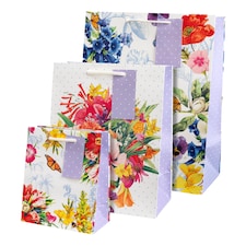Hallmark Pack Of 3 Gift Bags - 3 Sizes - 3 Floral Marjolein Bastin Designs