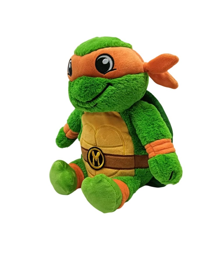 image 1 of Warmies Plush Michelangelo from Teenage Mutant Ninja Turtles, Microwavable Heat Pad, Weighted Heatable Plushie Gently Scented with French Lavender - Orange