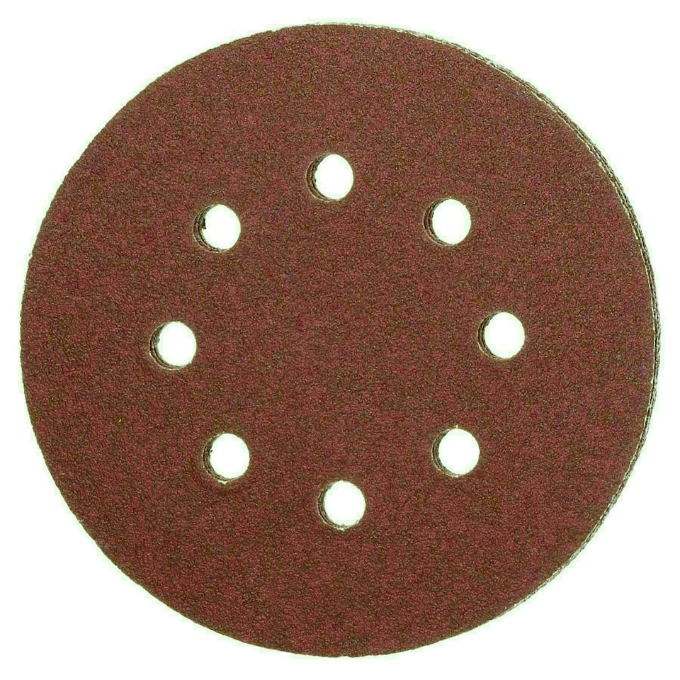 image 1 of 125mm 5" Hook And Loop Sanding Sander Abrasive DA Discs Medium 80 Grit 15pc