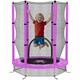 image 1 of AIYAPLAY 4.6FT Kids Trampoline with Safety Enclosure Net | Purple | Purple