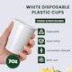 image 2 of ECONX Disposable Water Drinking Cups 7oz White Cups Tumbler Plastic Vending Water Cooler Glasses 500pc