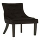 image 1 of Interiors by Premier Black Velvet Chair, Enchanting Sleep Chair, Easy to Assemble Borg Chair, Comfy Dining Chair