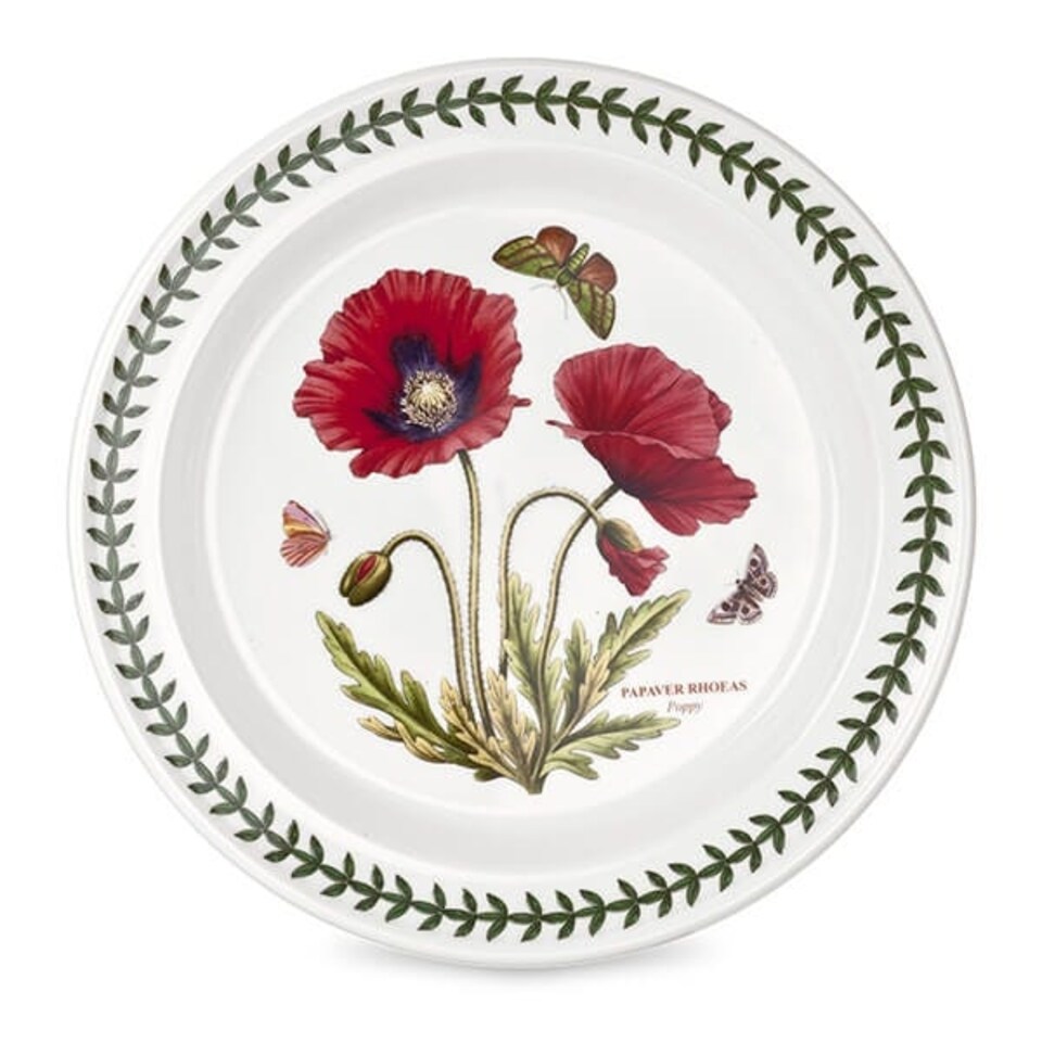 image 1 of Portmeirion Botanic Garden 10" Plate Poppy Set of 6