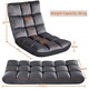 image 3 of Yaheetech Lazy Sleeper Recliner with 14 Adjustable Positions and Backrest Grey