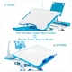 image 5 of COSTWAY Kids Desk and Chair Set Height Adjustable Kids Study Table and Chair Set-Blue