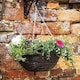 image 2 of Marco Paul Dark Brown Rattan Hanging Garden Basket 14" | Brown