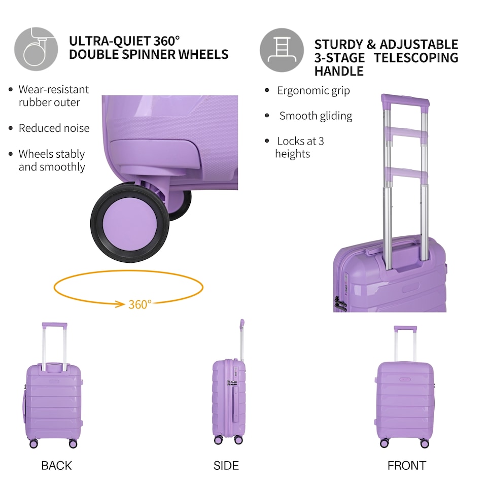 image 1 of Large Suitcase 28’ Inch Hard Shell Check In Luggage - Lightweight & Durable, USB Charging Port, Secure TSA Lock, Dual Spinner Wheels