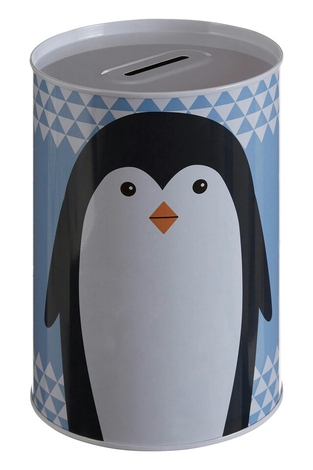 image 1 of Parker The Penguin Large Money Tin | Blue