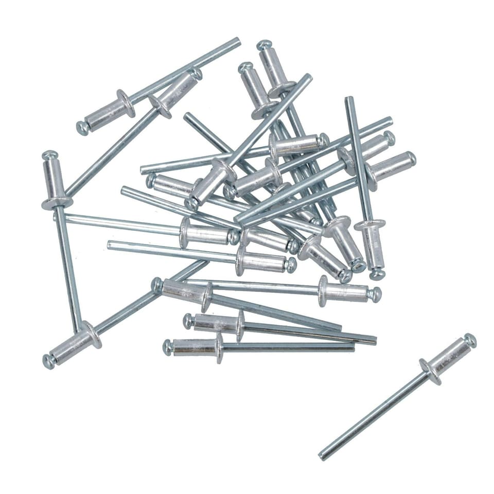image 1 of Assorted Blind Pop Pot Rivets Set Fastener Fastening Metric 3.2 - 4.8mm 80pc