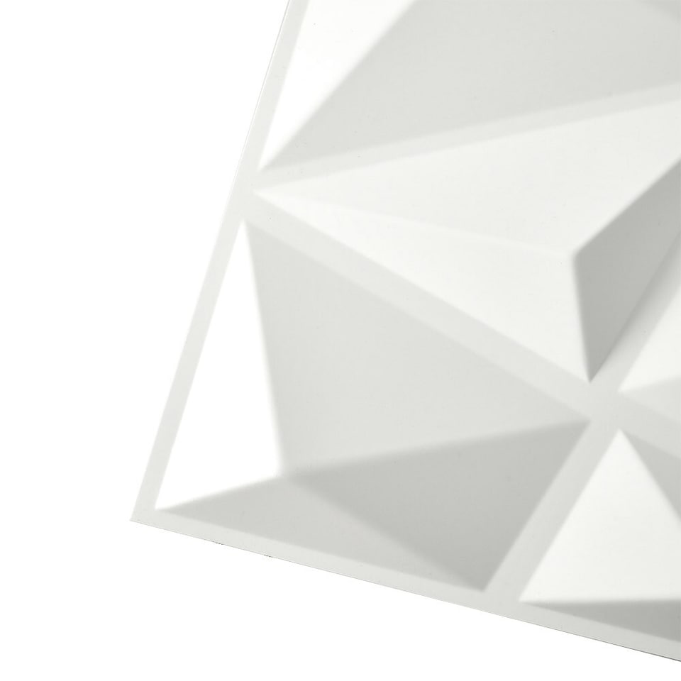 image 1 of Living and Home 12-Pack 3D PVC Diamond Wall Panels