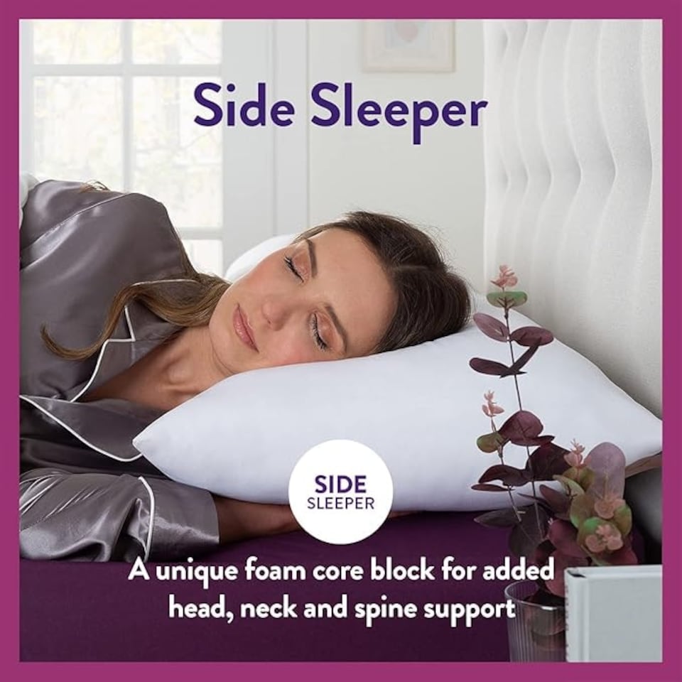 image 1 of Slumberdown Feels like Down Super Support Pillow, Firm Support, 2 Pack