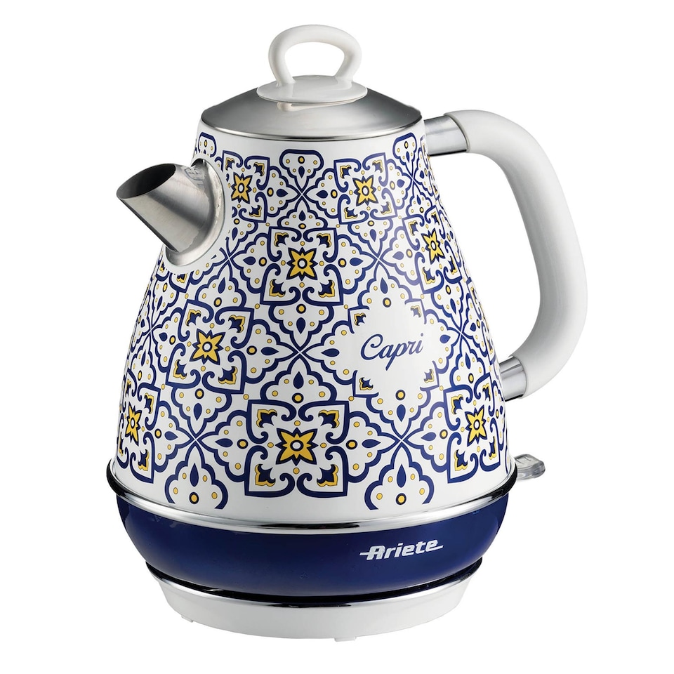 Ariete 8692 Cordless Kettle 1.7L, 360 Rotating Base, Water Level Indicator, Auto Switch Off, Capri Design