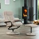 image 1 of Ripley Swivel Recliner and Footstool - Cappuccino