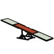 image 1 of PawHut Wooden Pet Seesaw for Big Dogs with Anti-Slip Surface, Black
