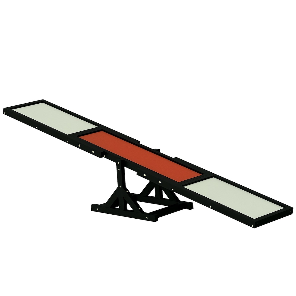 image 1 of PawHut Wooden Pet Seesaw for Big Dogs with Anti-Slip Surface, Black