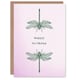 image 1 of Dragonfly Pair Insect Bug Vintage Style Drawing Birthday Card