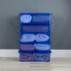 image 2 of Wham Crystal 5 x 32L Stackable Plastic Storage Boxes with Lids Blue